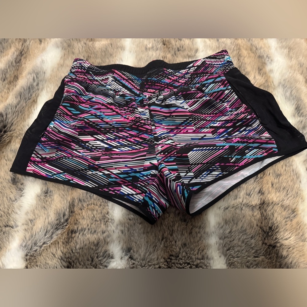 Fabletics Women's Vibrant Striped Athletic Shorts-Small